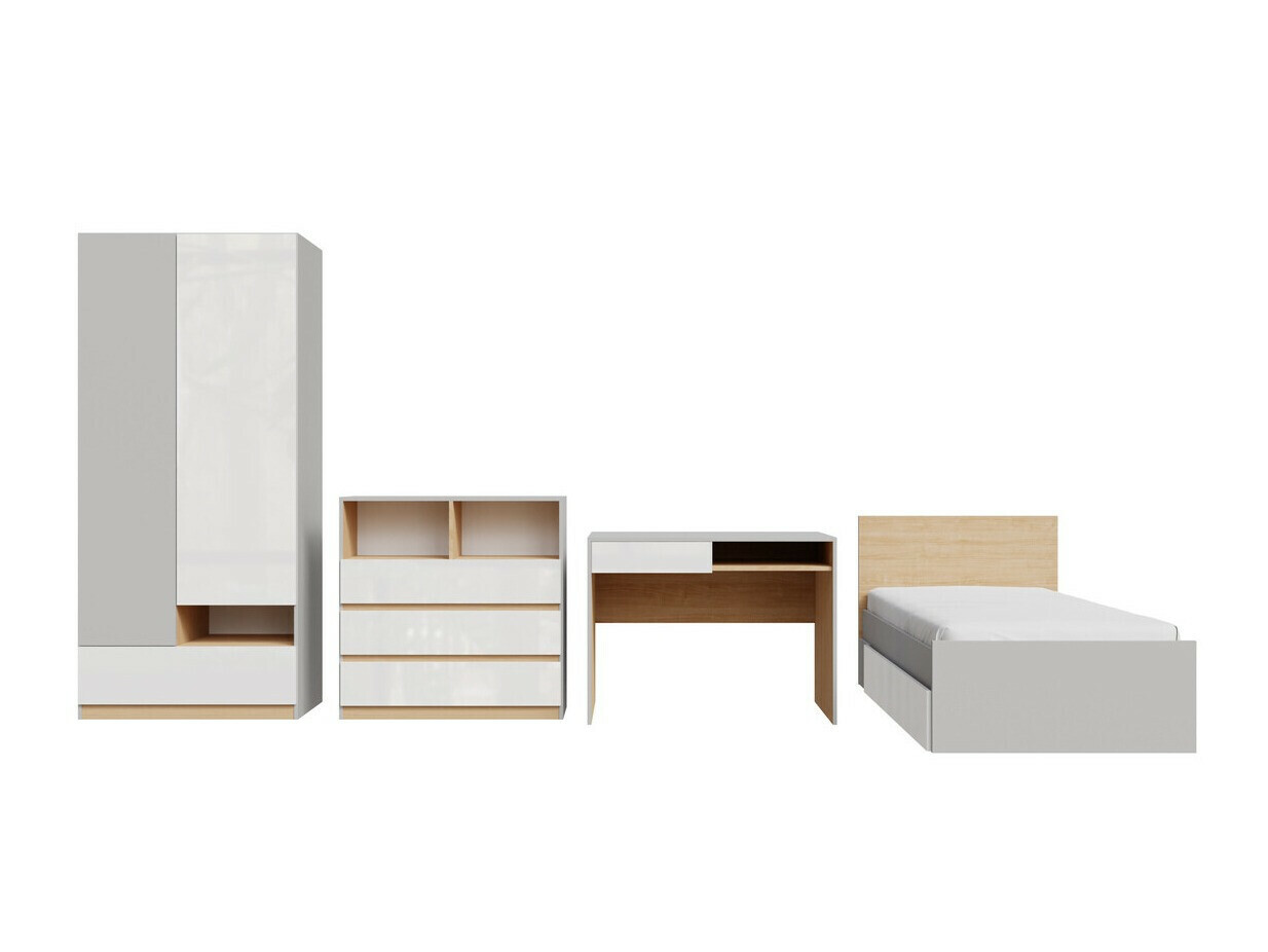 Meubelset Nuevaru 118 (Glanzend wit)