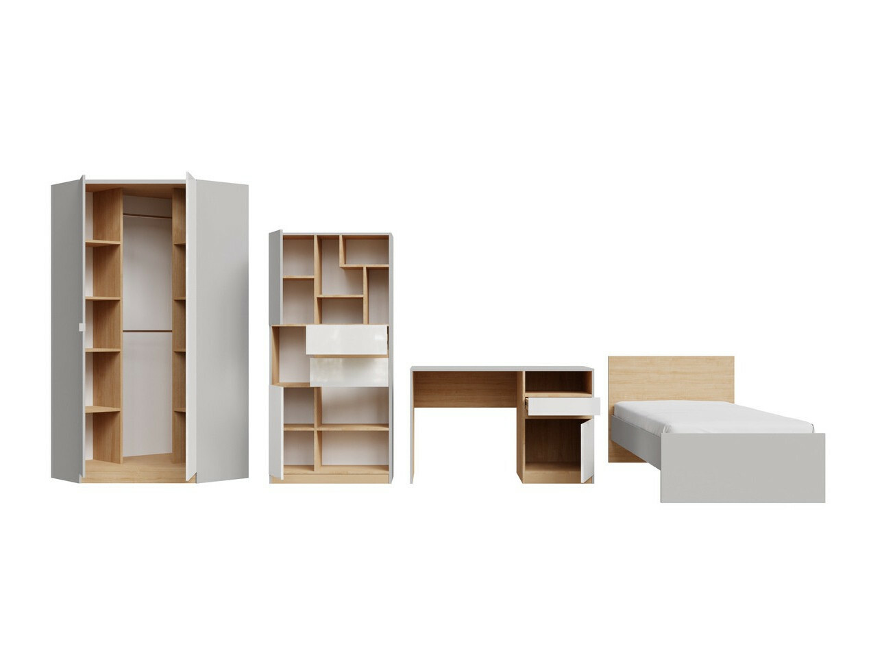 Meubelset Nuevaru 120 (Glanzend wit)