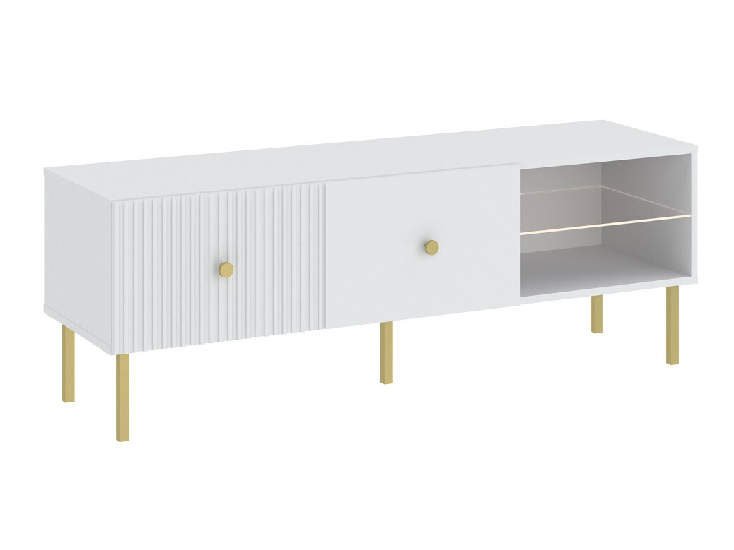 TV-meubel Etliva 104 (Wit + Gouden)