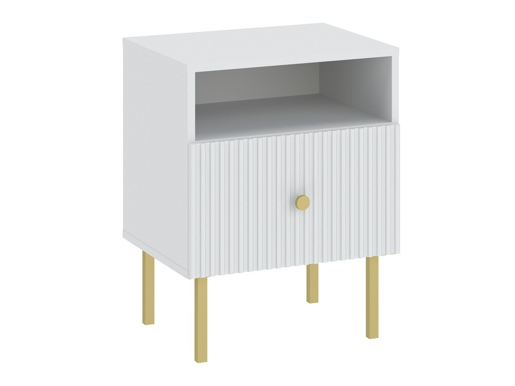 Nachtkastje Etliva 106 (Wit + Gouden)