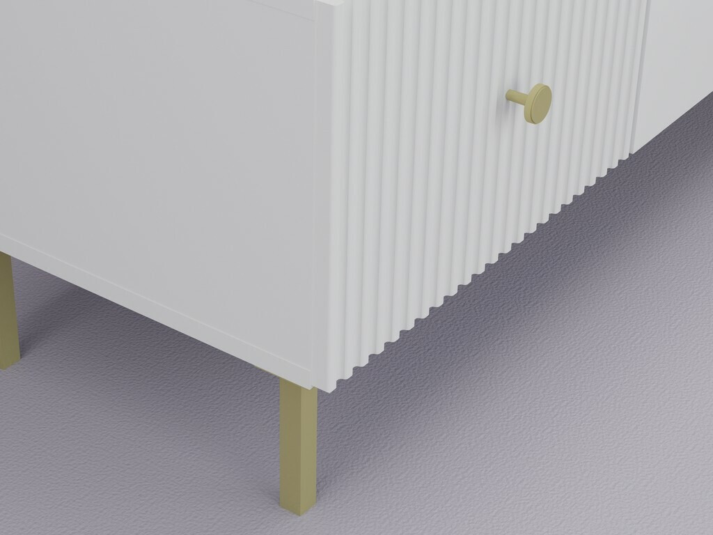 TV-meubel Etliva 105 (Wit + Gouden)