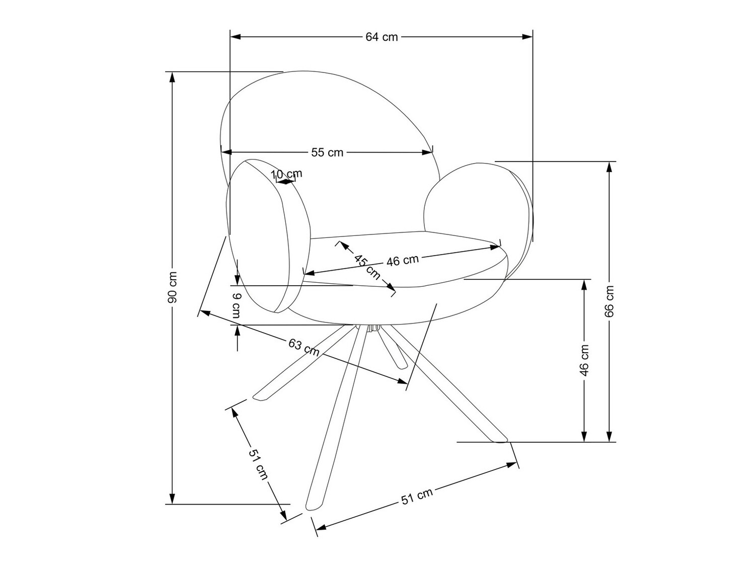 Stoel Houston 1527 (Grijs + Zwart)