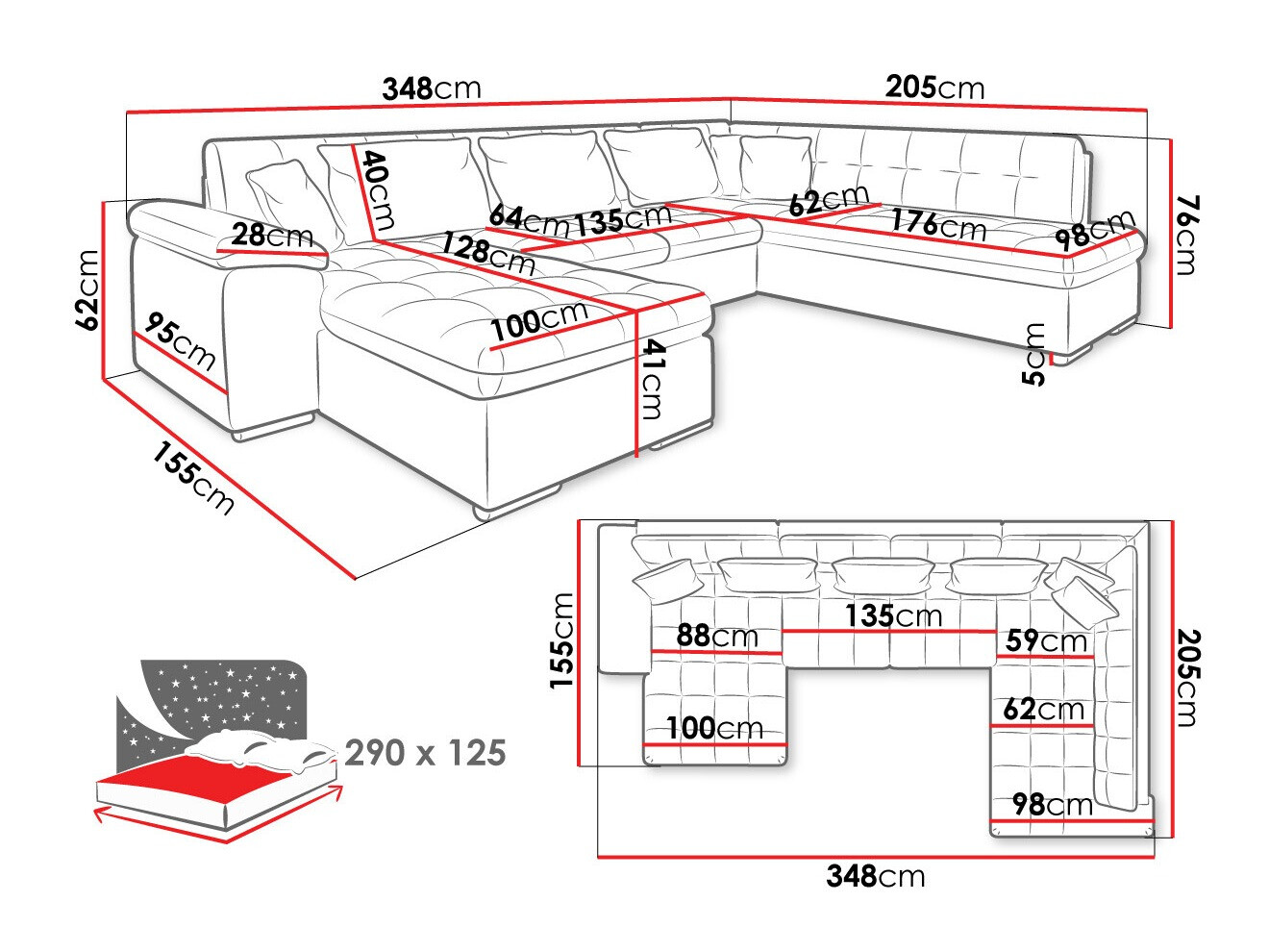 Hoekbank Comfivo 128 (Rechts)