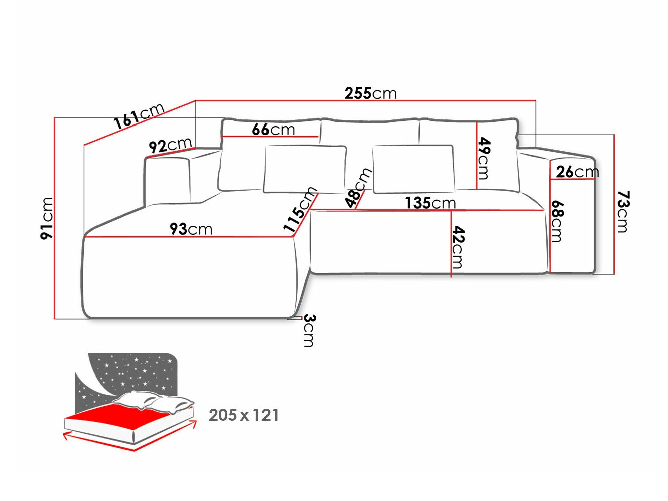 Hoekbank Arvada 116 (Poso 14)