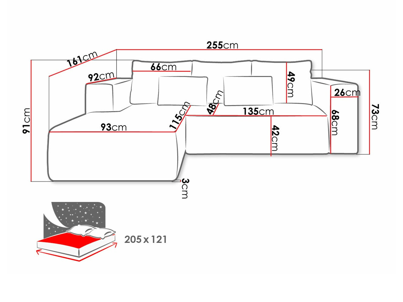 Hoekbank Arvada 116 (Poso 34)