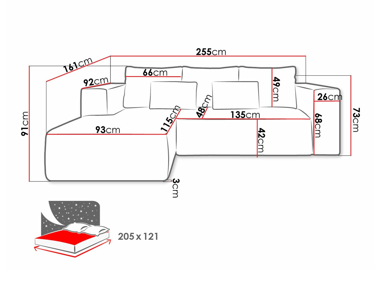 Hoekbank Arvada 116 (Poso 55)