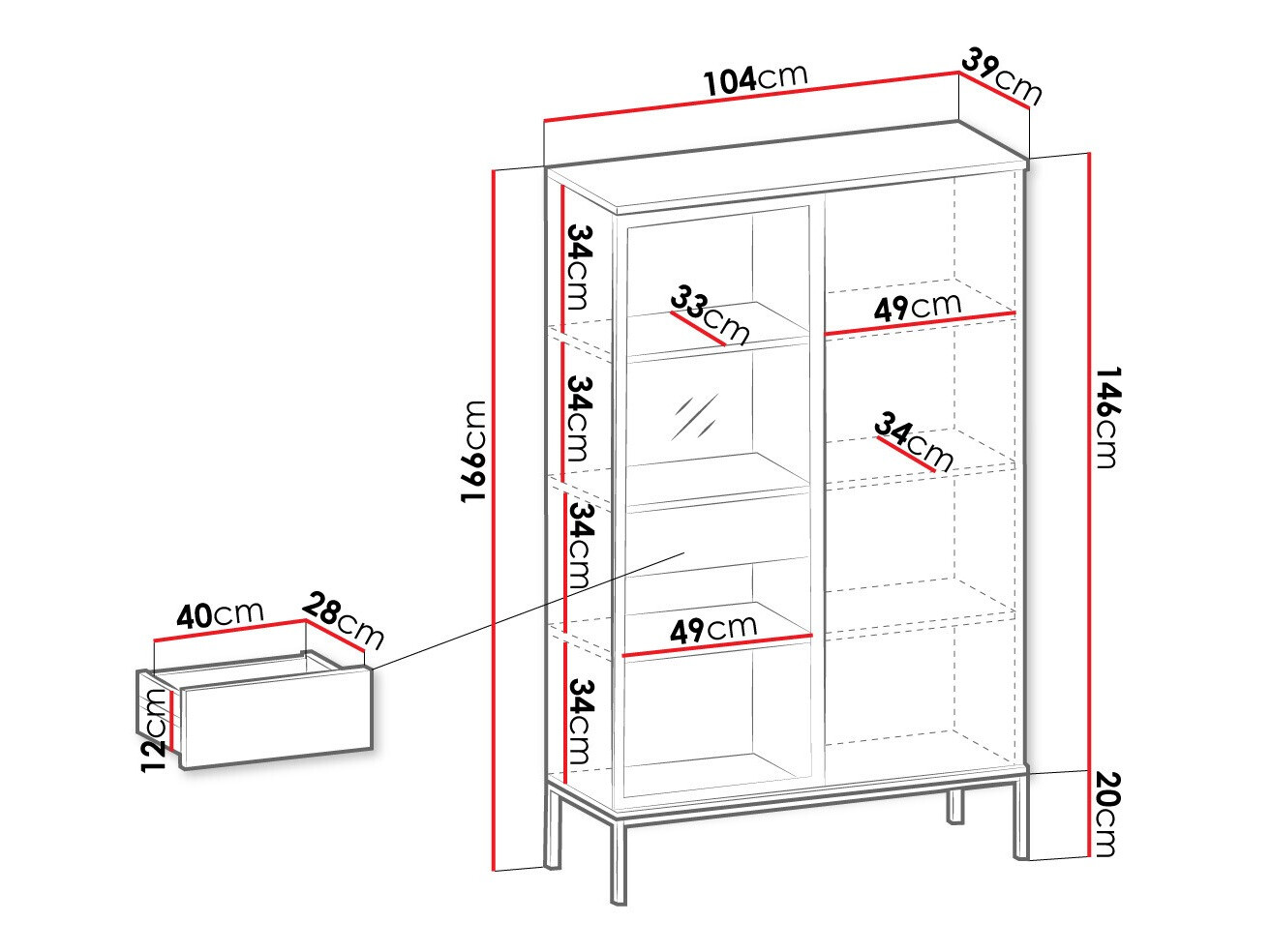 Boekenkast Soferi 100