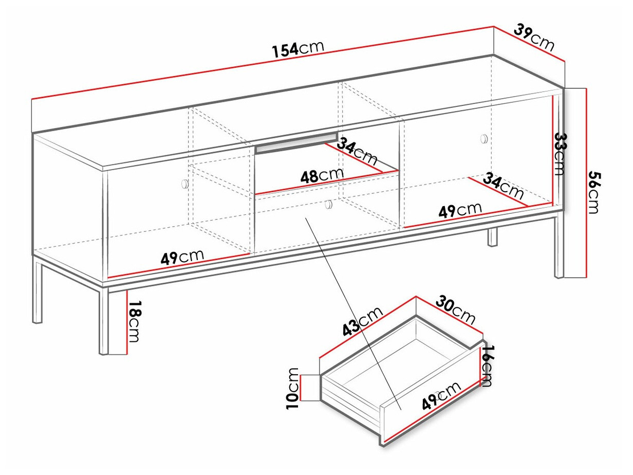 TV-meubel Romveri 101 (Wit)