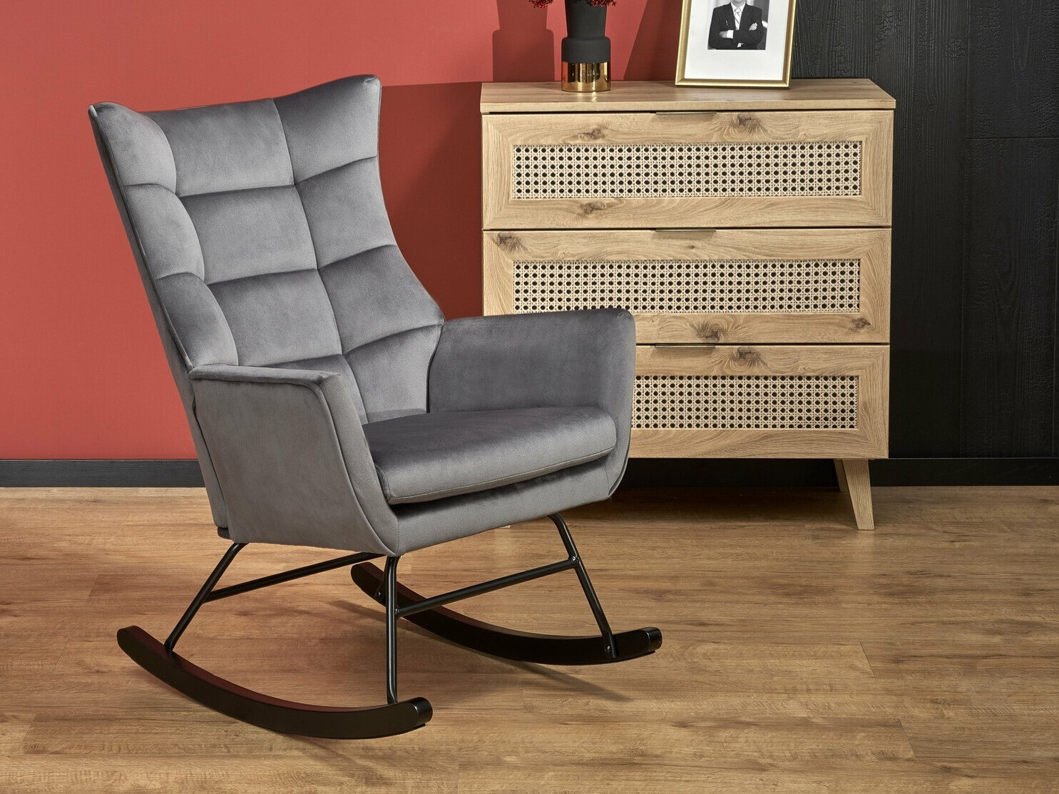 Schommelstoel Houston 1863 (Grijs)