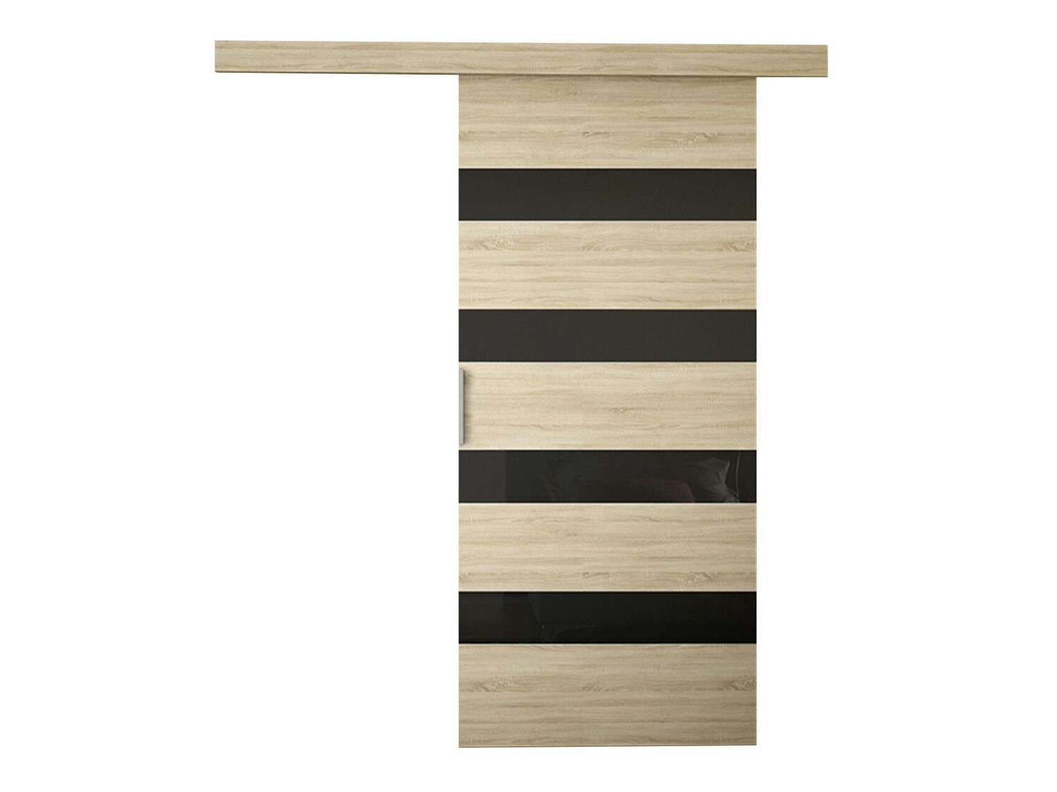 Schuifdeur Closico 173 (Sonoma eik + Zwart)