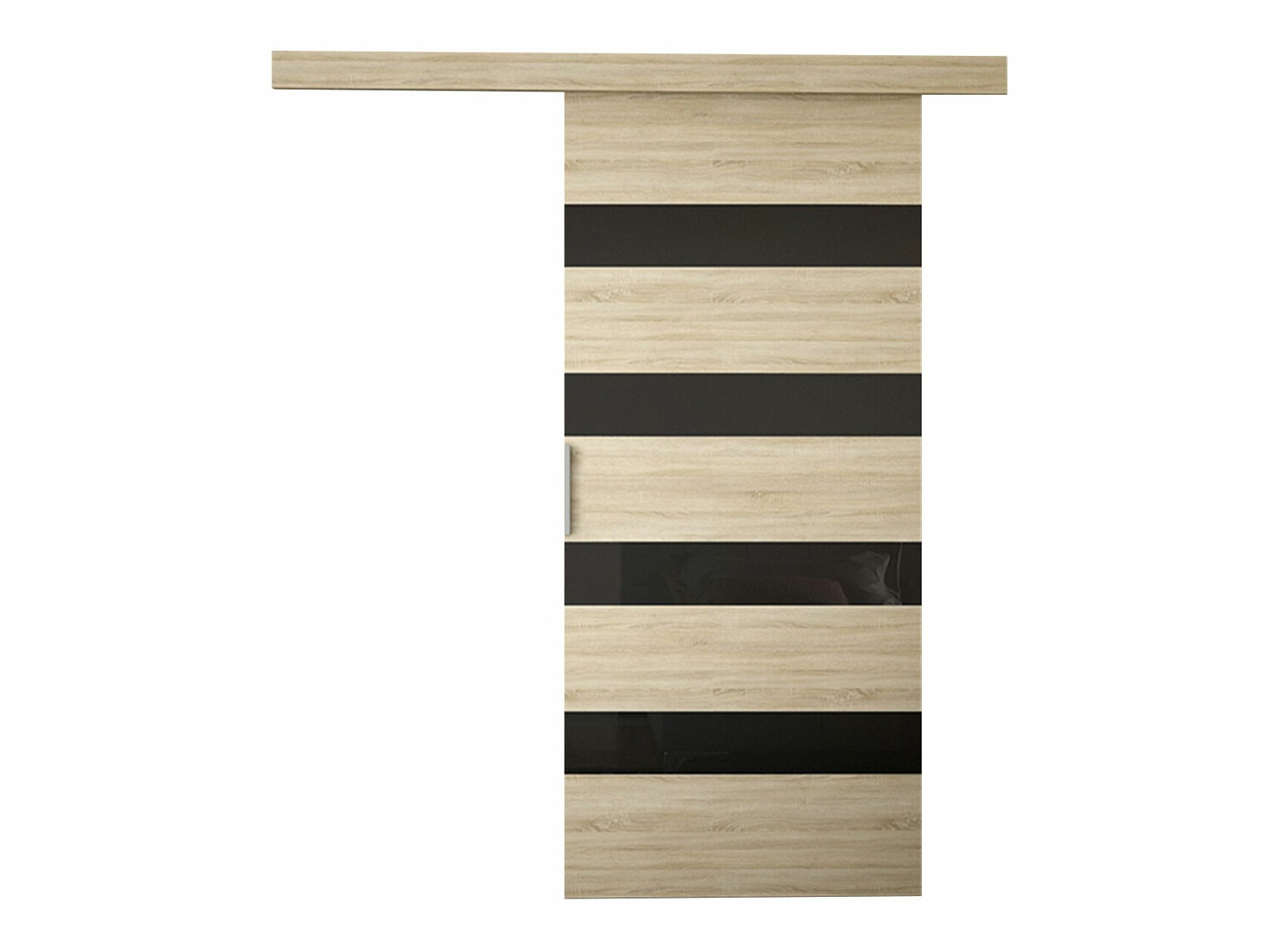 Schuifdeur Closico Portalis V (Sonoma eik + Zwart)