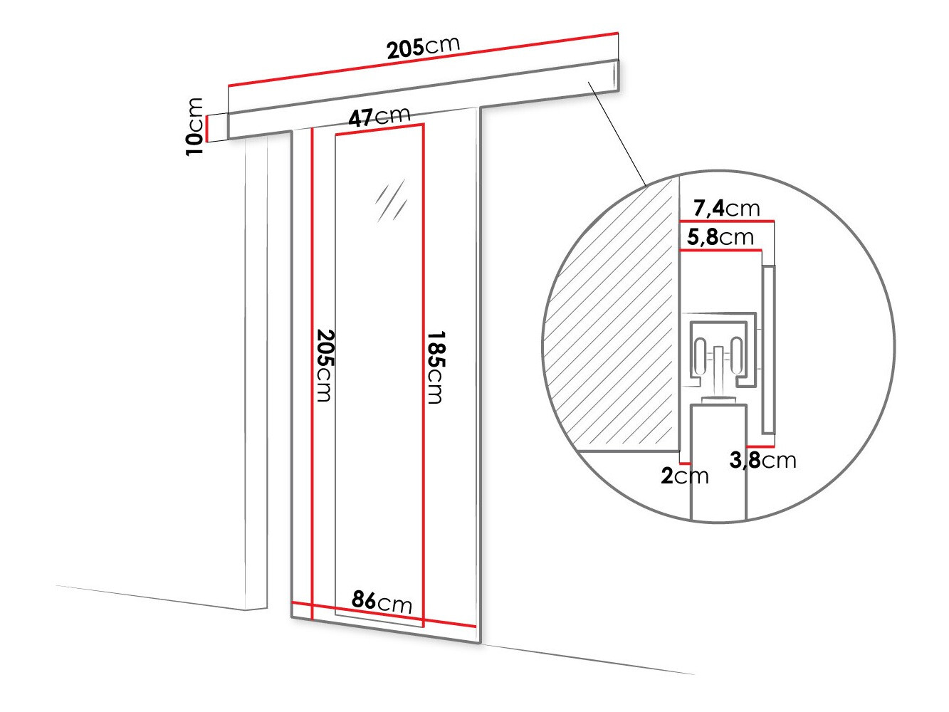 Schuifdeuren Closico 169 (Bruin)