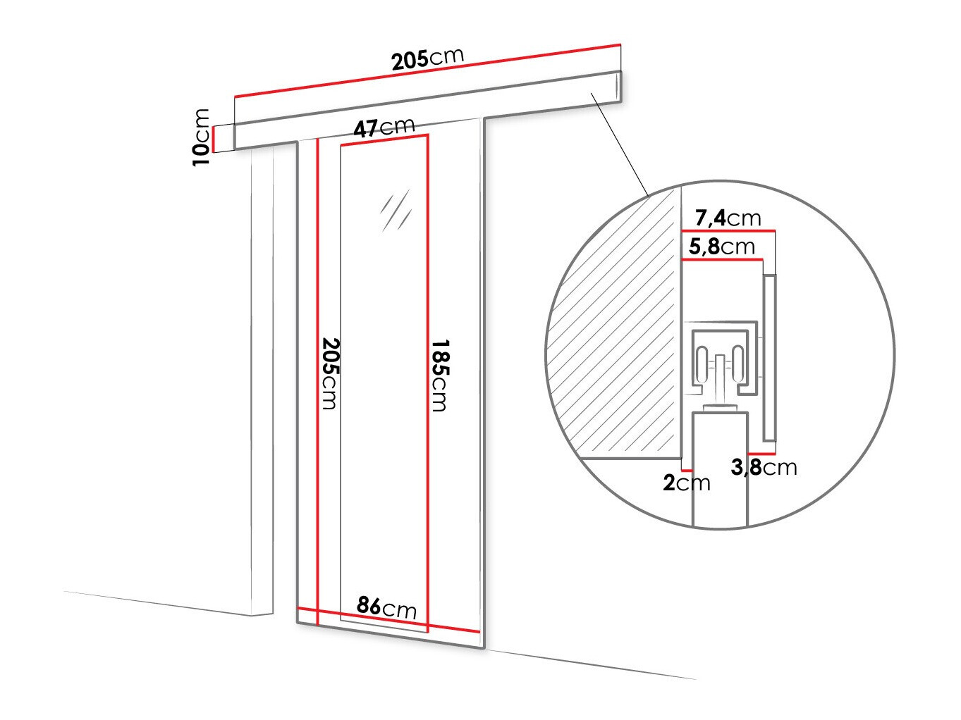 Schuifdeuren Closico 169 (Sonoma eik)