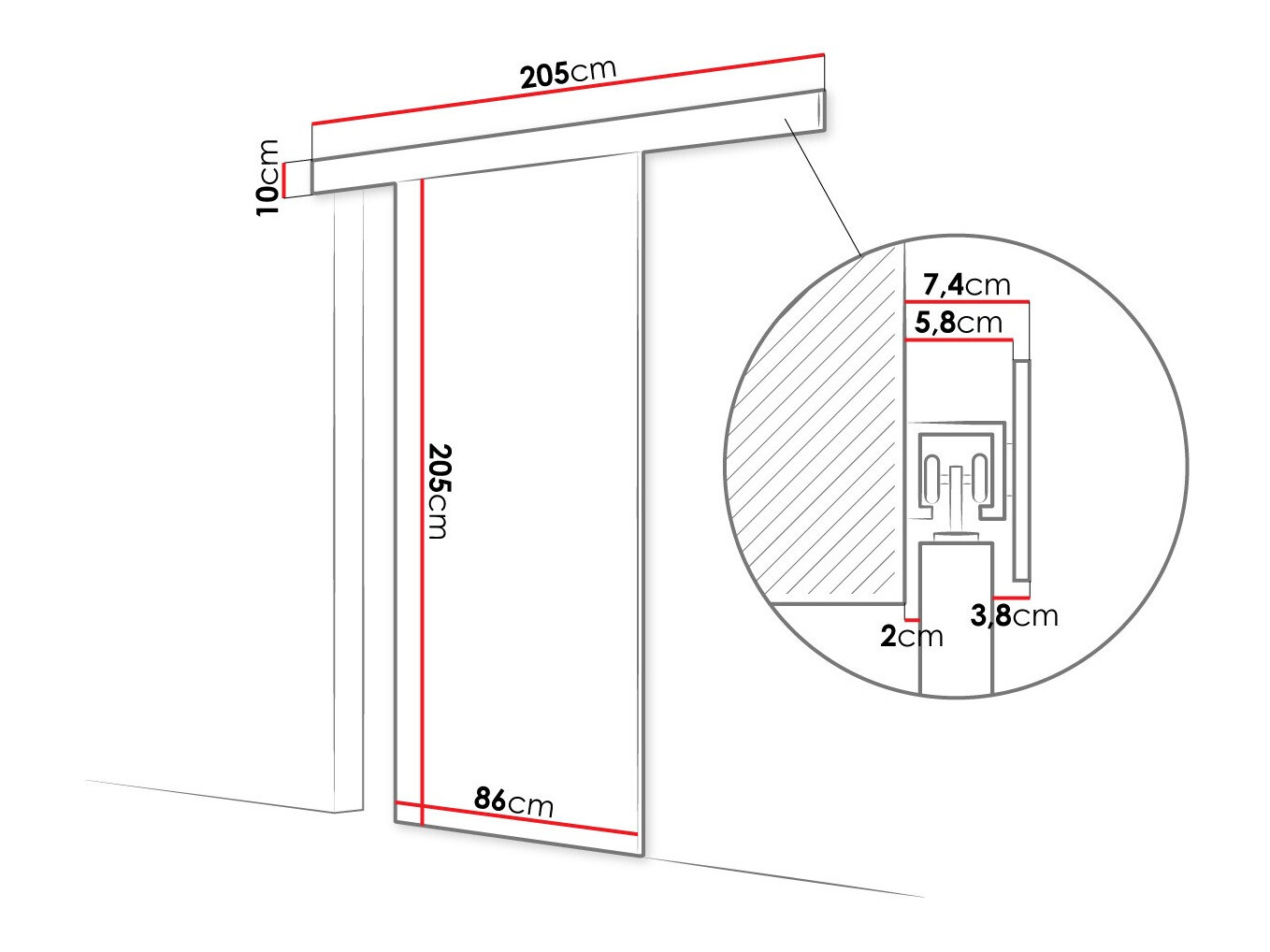 Schuifdeuren Closico 171 (Bruin)