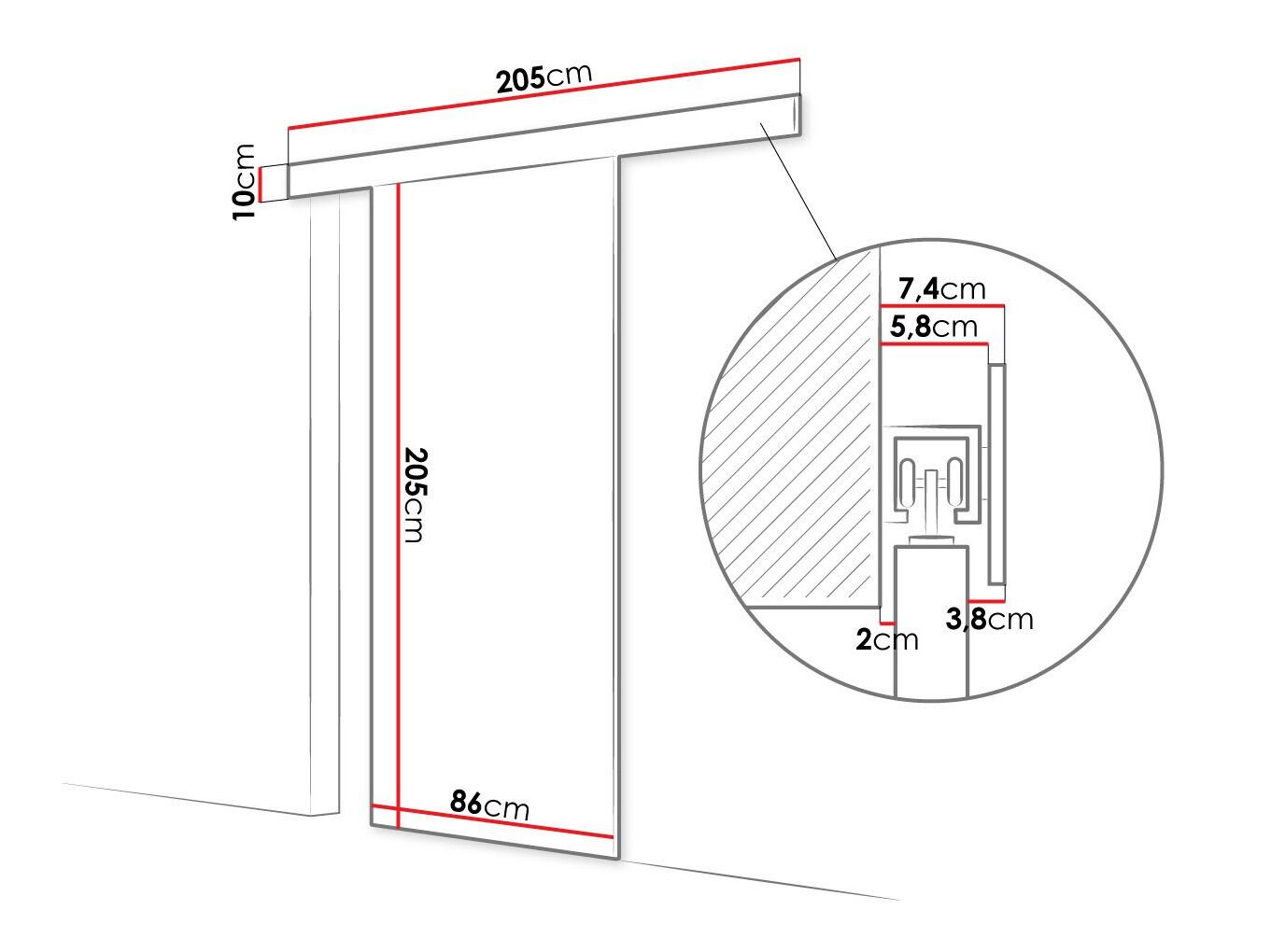 Schuifdeuren Closico 171 (Sonoma eik)