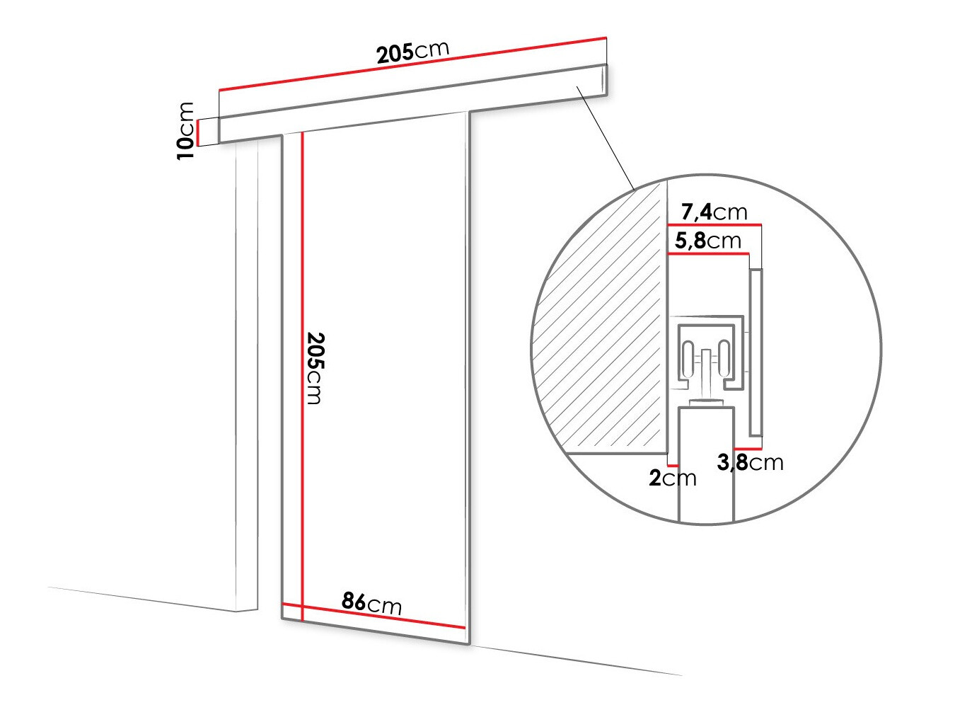 Schuifdeuren Closico 171 (Zwart)