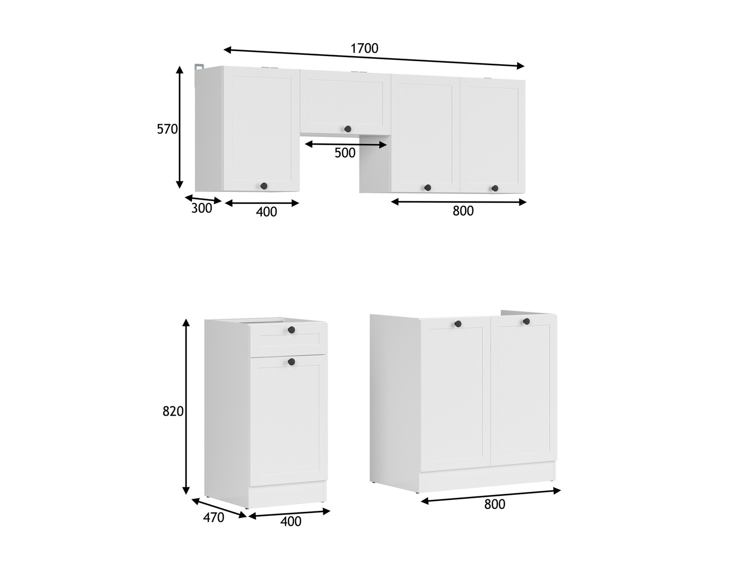 Modulaire keukenset Classic White 117