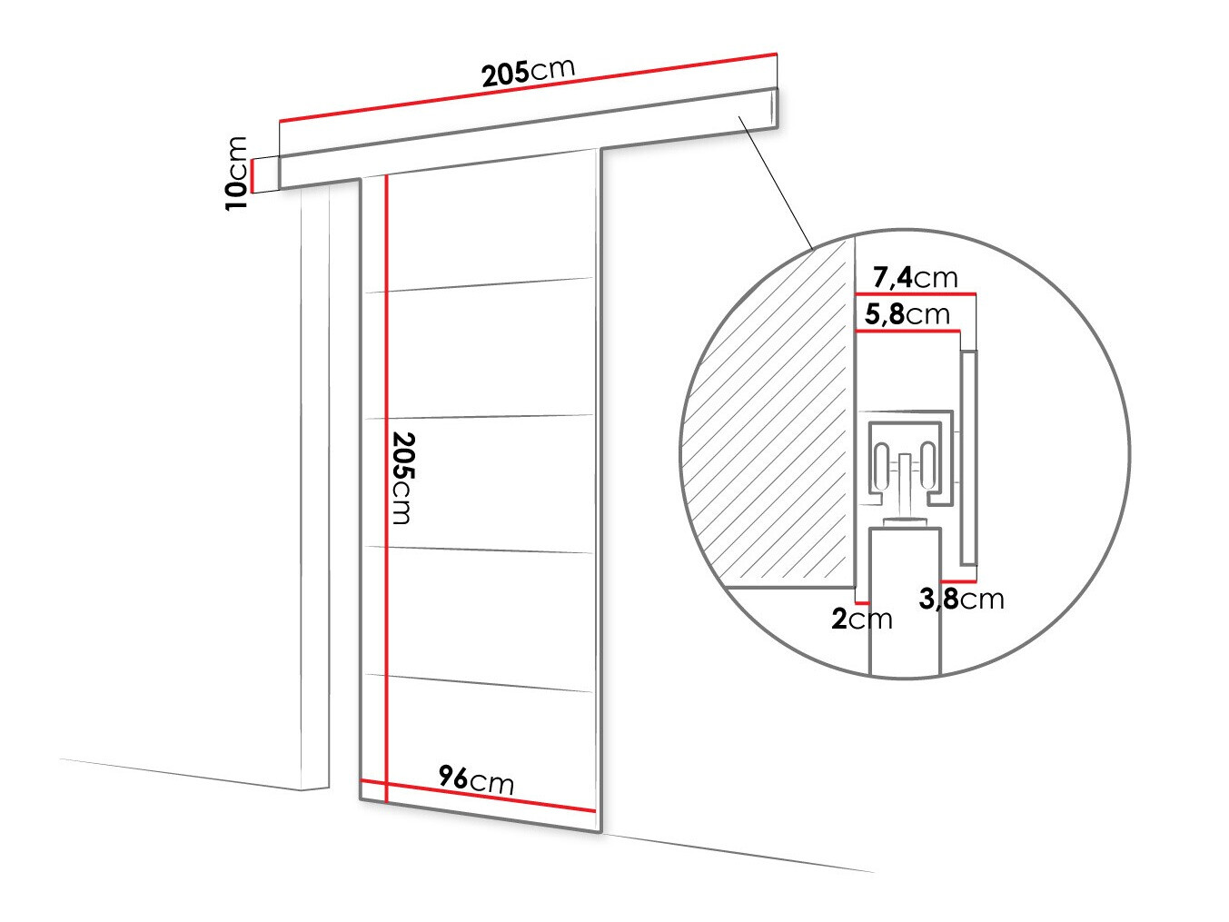 Schuifdeuren Closico 176 (Sonoma eik)