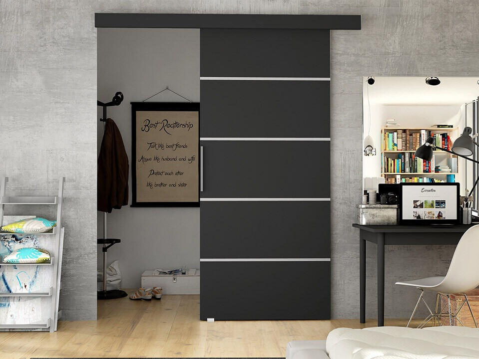 Schuifdeuren Closico 176 (Zwart)