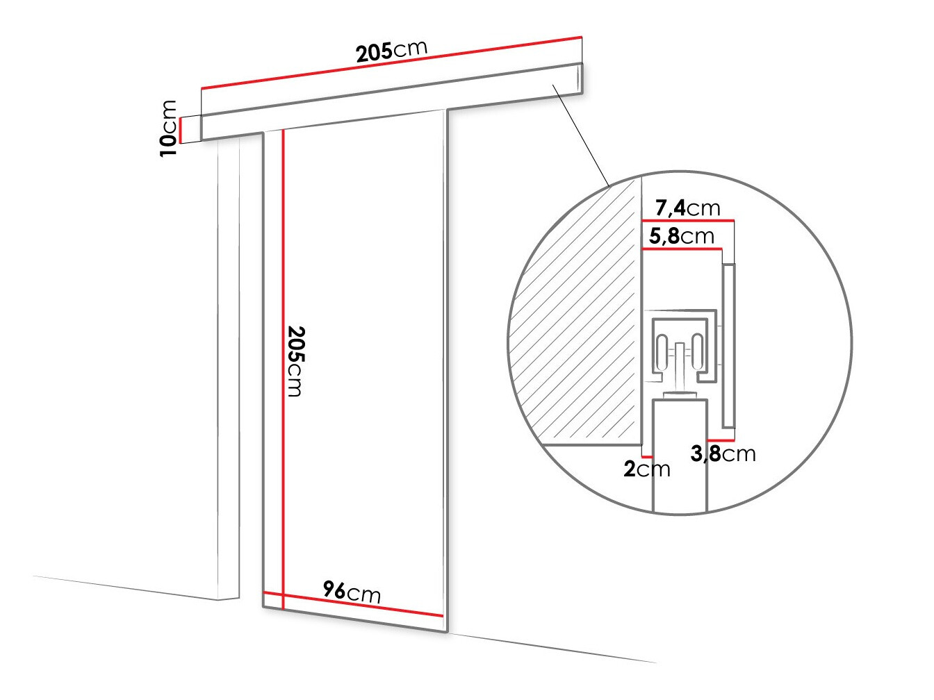 Schuifdeuren Closico 177 (Wit)