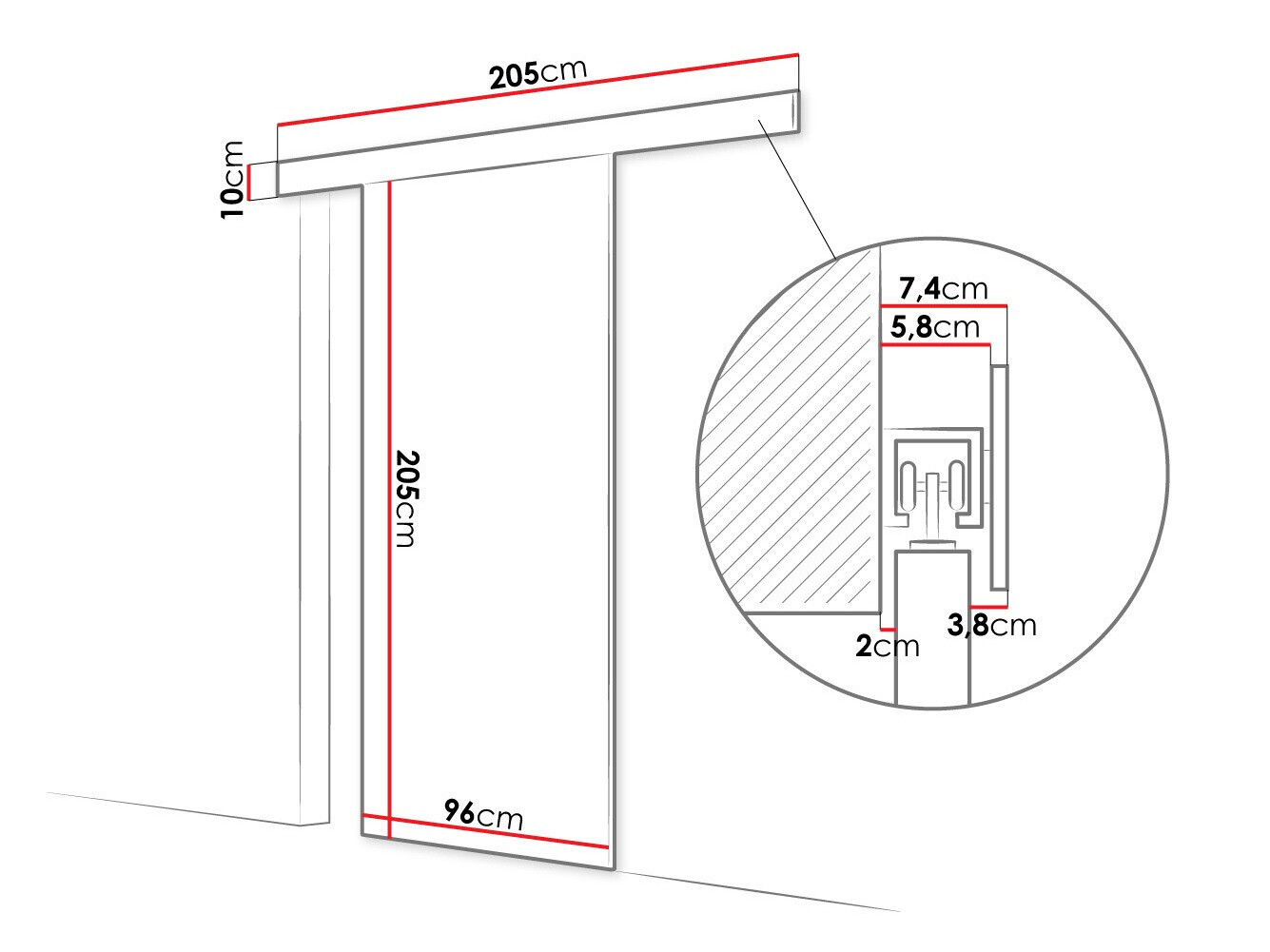 Schuifdeuren Closico 178 (Wit)
