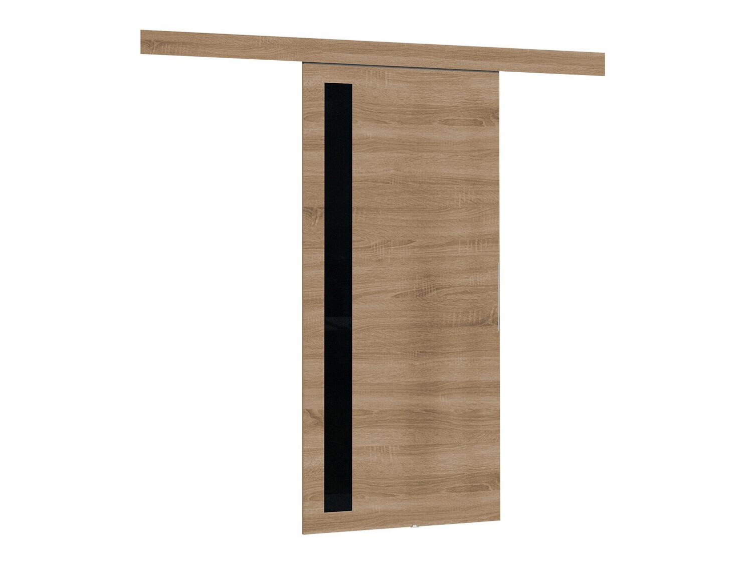 Schuifdeur Dover 124 (Sonoma eik + Zwart)