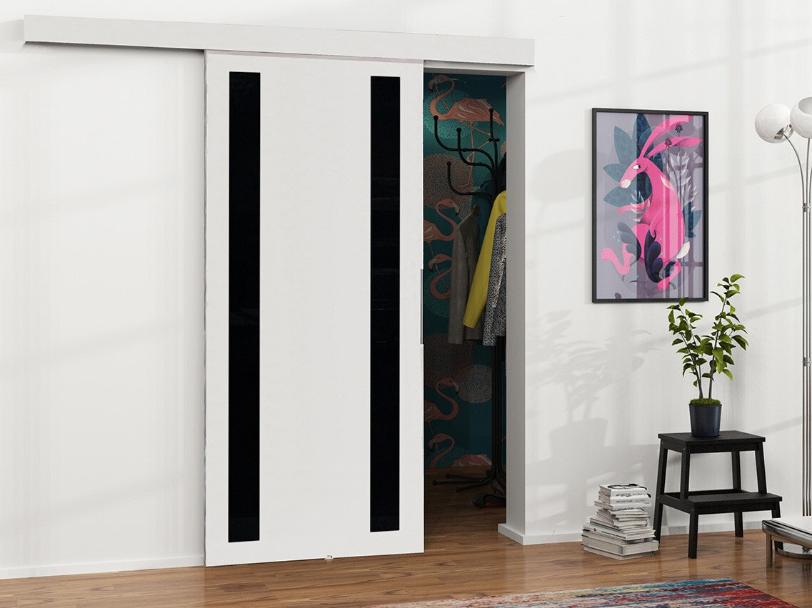 Schuifdeuren Dover 120 (Wit + Zwart)