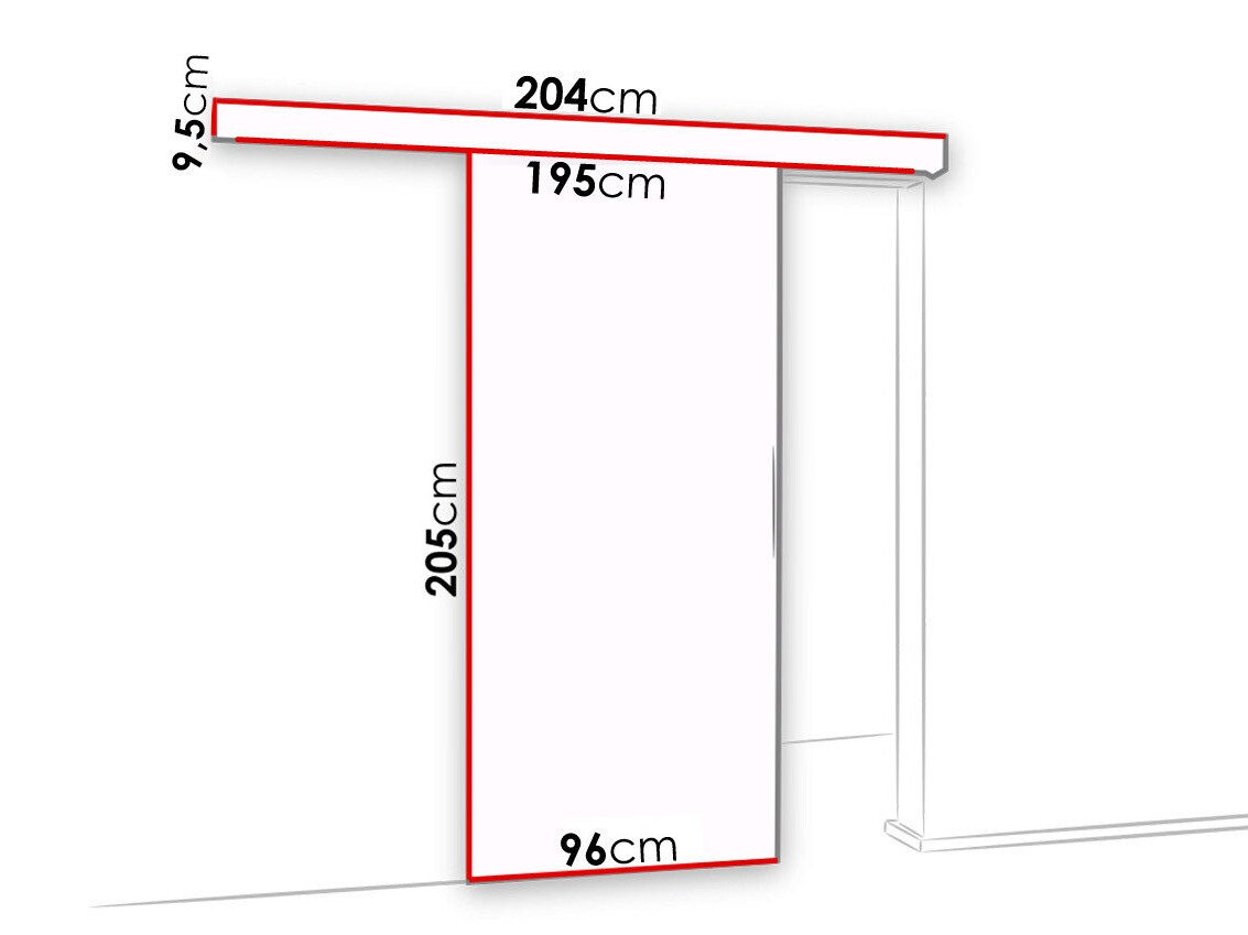 Schuifdeuren Dover 121 (Antraciet + Zwart)