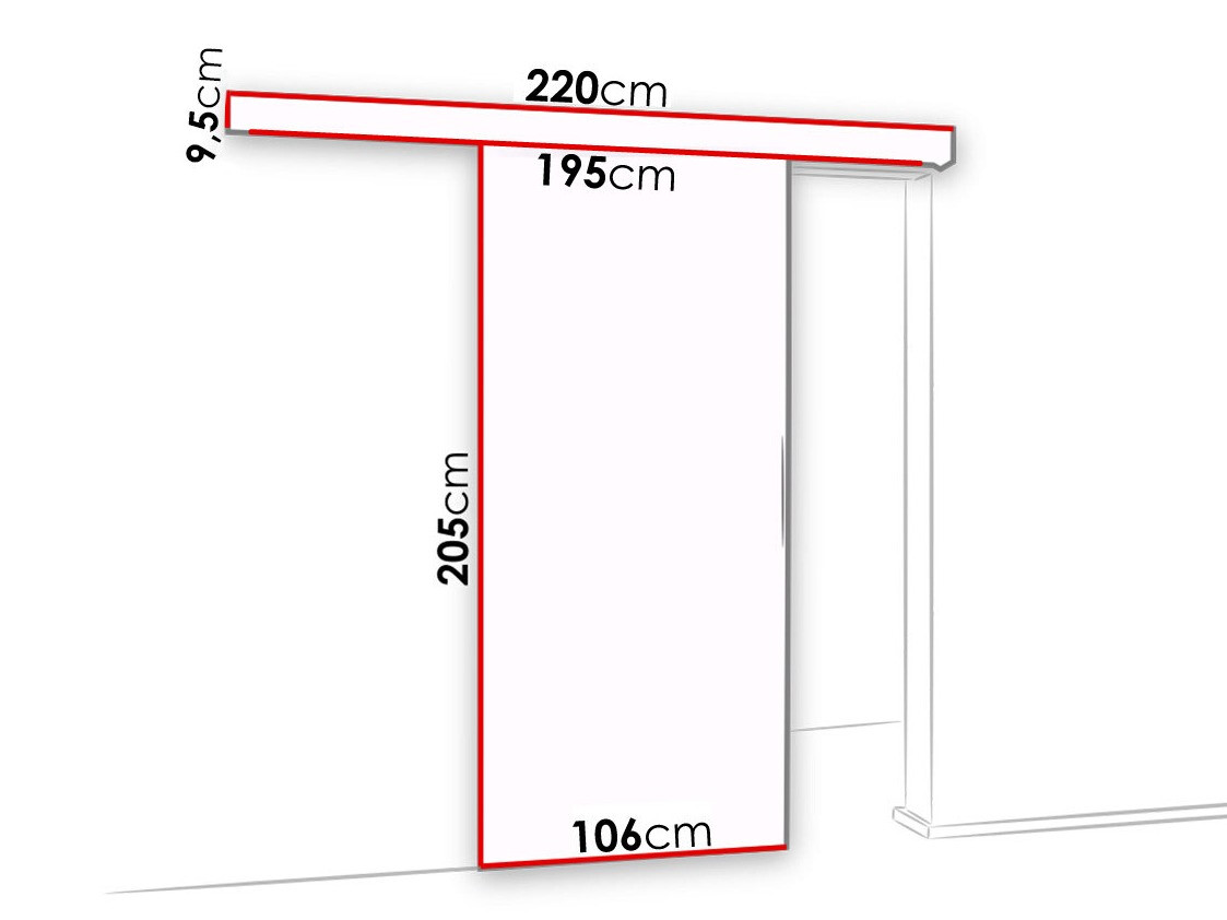 Schuifdeuren Dover 122 (Antraciet + Zwart)