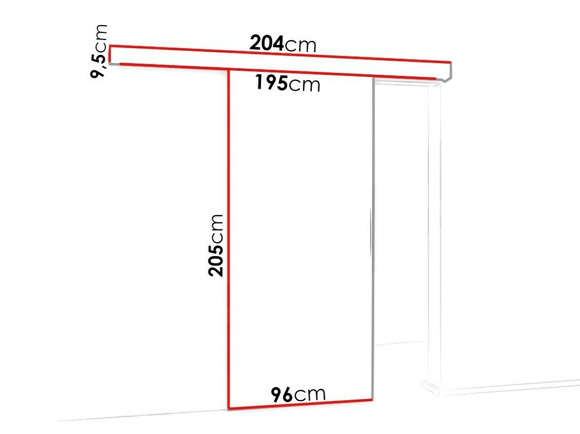 Schuifdeuren Dover 124 (Donker essen + Zwart)