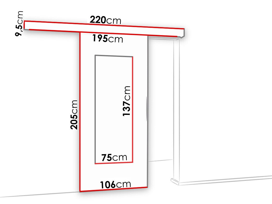 Schuifdeuren Dover 132 (Donker essen)