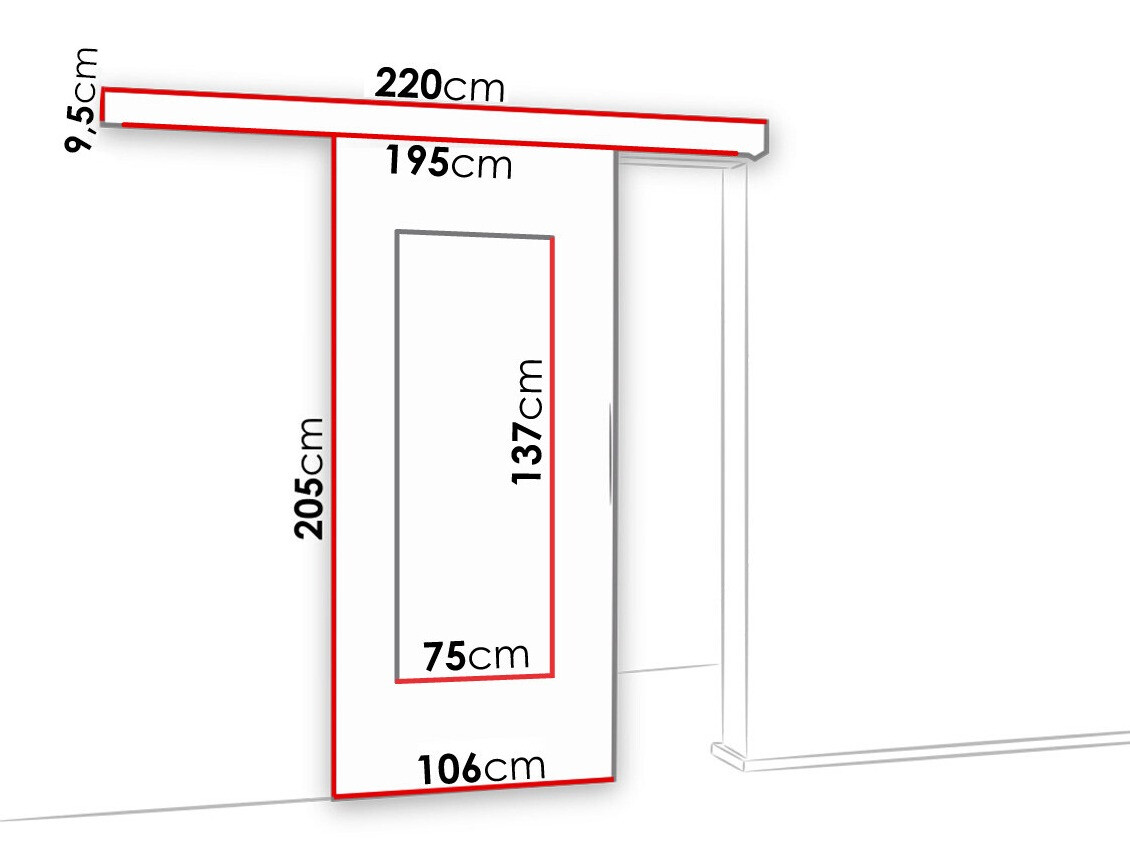 Schuifdeuren Dover 132 (Sonoma eik)