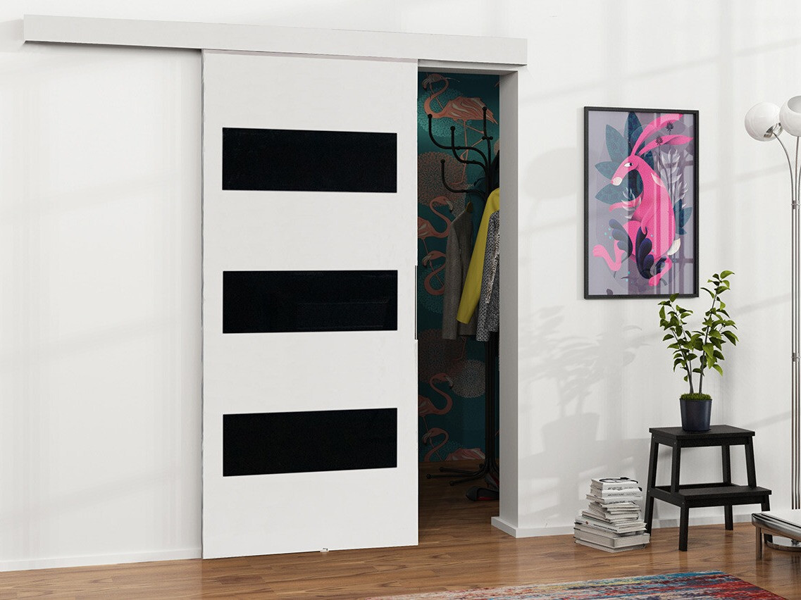 Schuifdeur Dover 136 (Wit + Zwart)