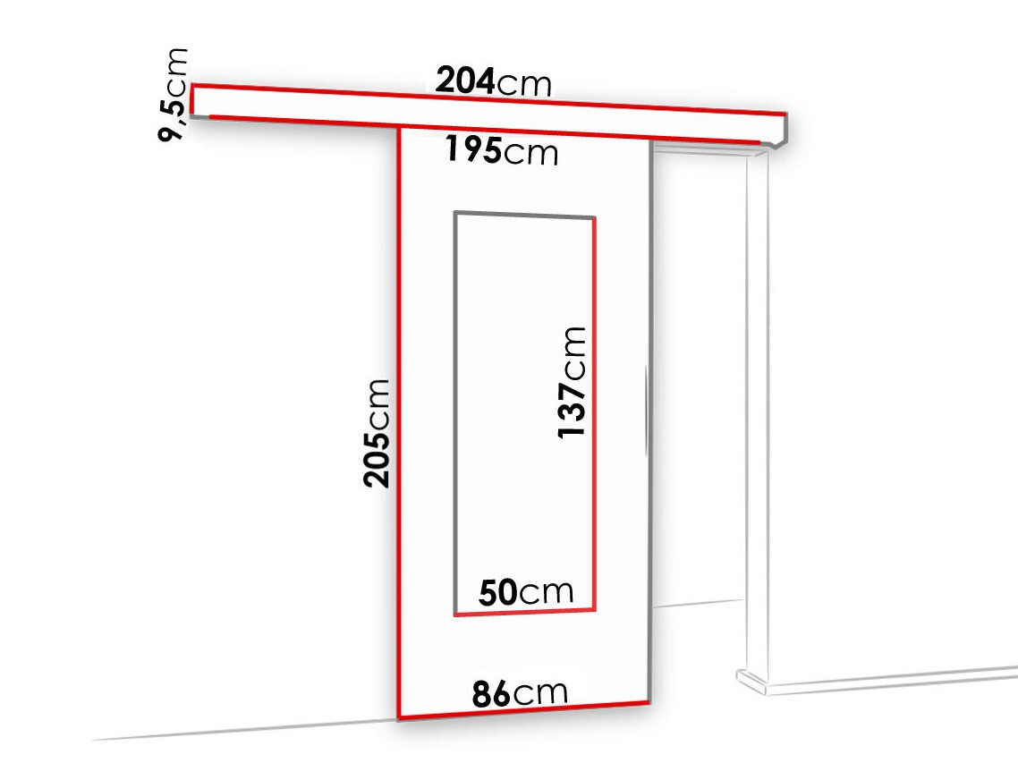 Schuifdeuren Dover 128 (Sonoma eik)