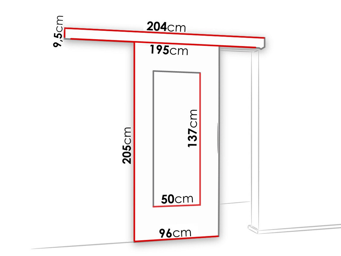 Schuifdeuren Dover 129 (Donker essen)