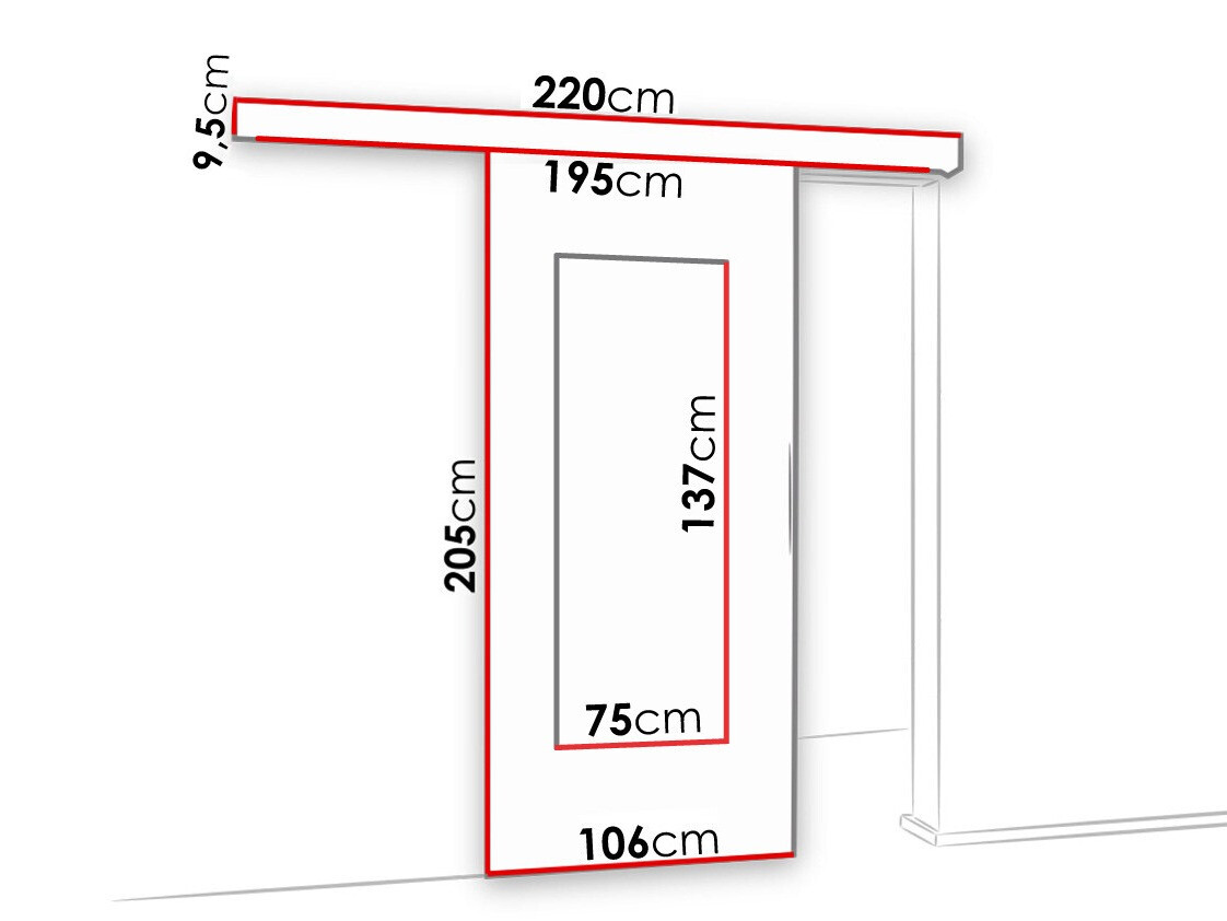 Schuifdeuren Dover 130 (Sonoma eik)