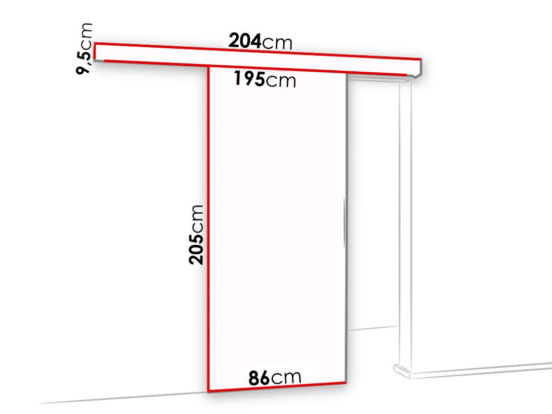 Schuifdeuren Dover 133 (Antraciet + Zwart)