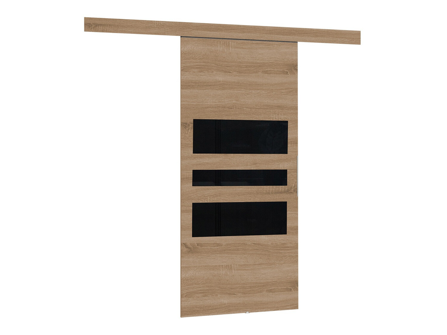 Schuifdeur Dover 140 (Sonoma eik + Zwart)
