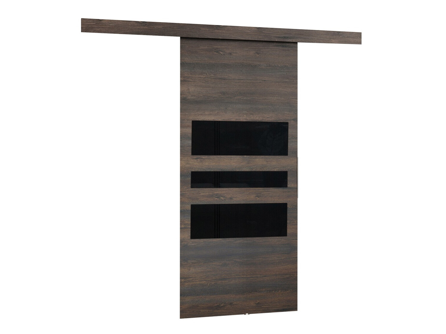 Schuifdeuren Dover 140 (Donker essen + Zwart)