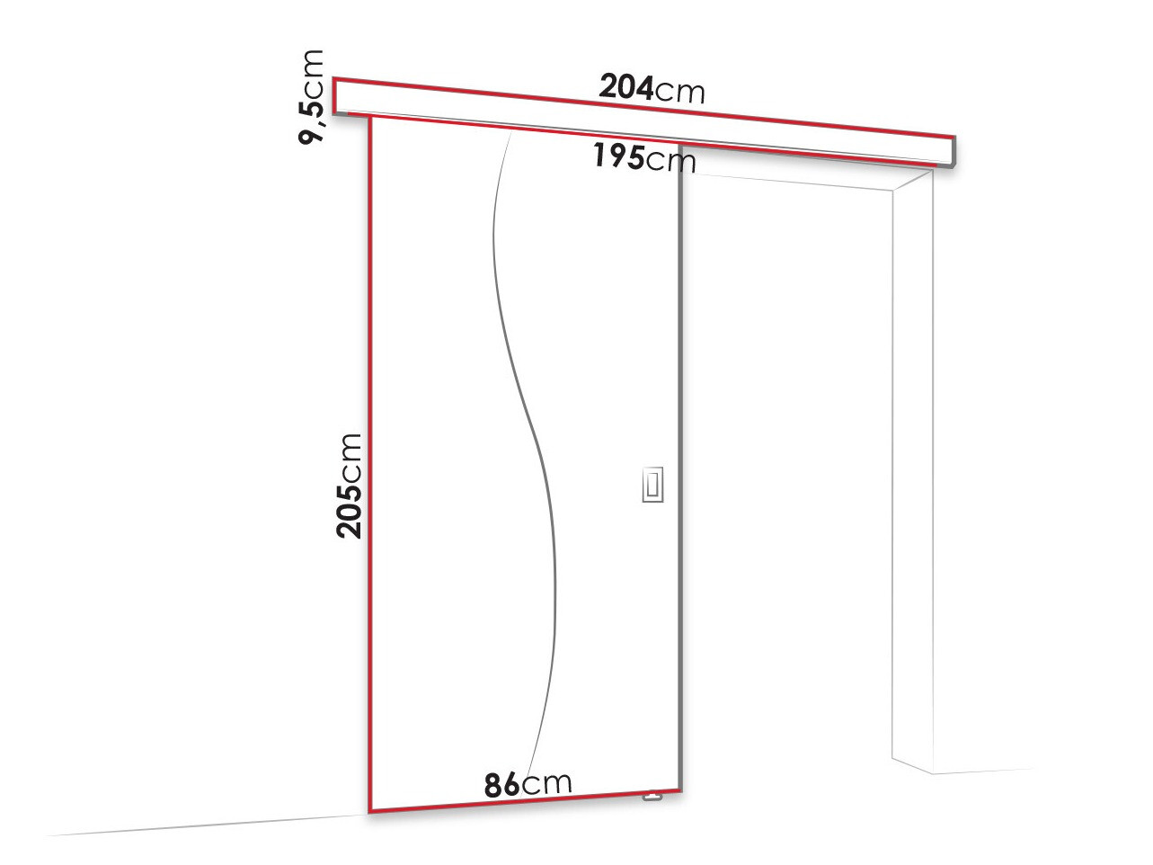 Schuifdeur Dover 150 (Wit)