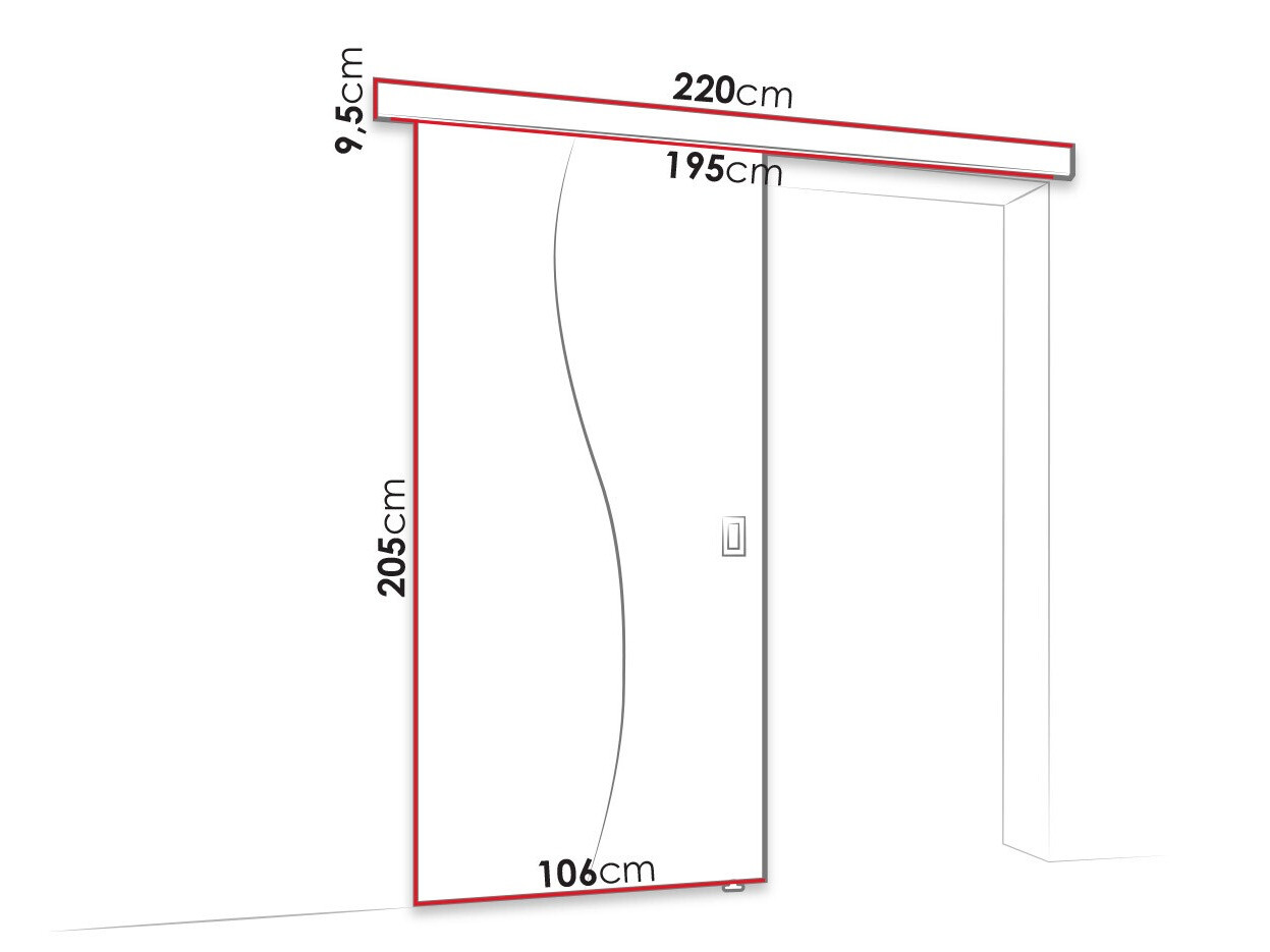Schuifdeur Dover 152 (Donker essen)