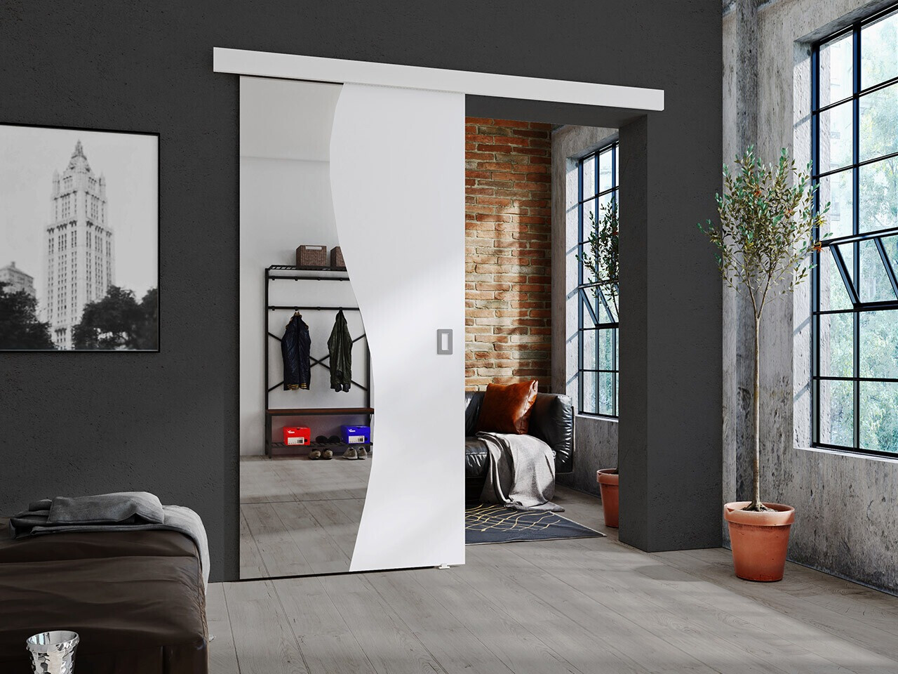 Schuifdeuren Dover 150 (Wit)