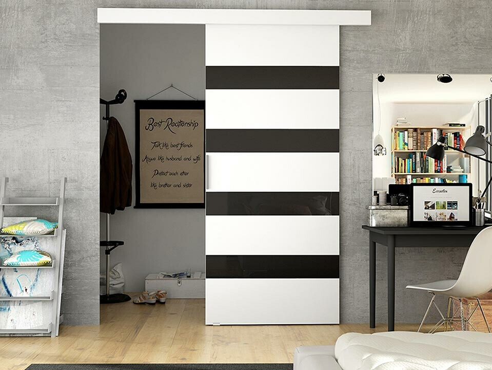 Schuifdeur Closico 179 (Wit + Zwart)