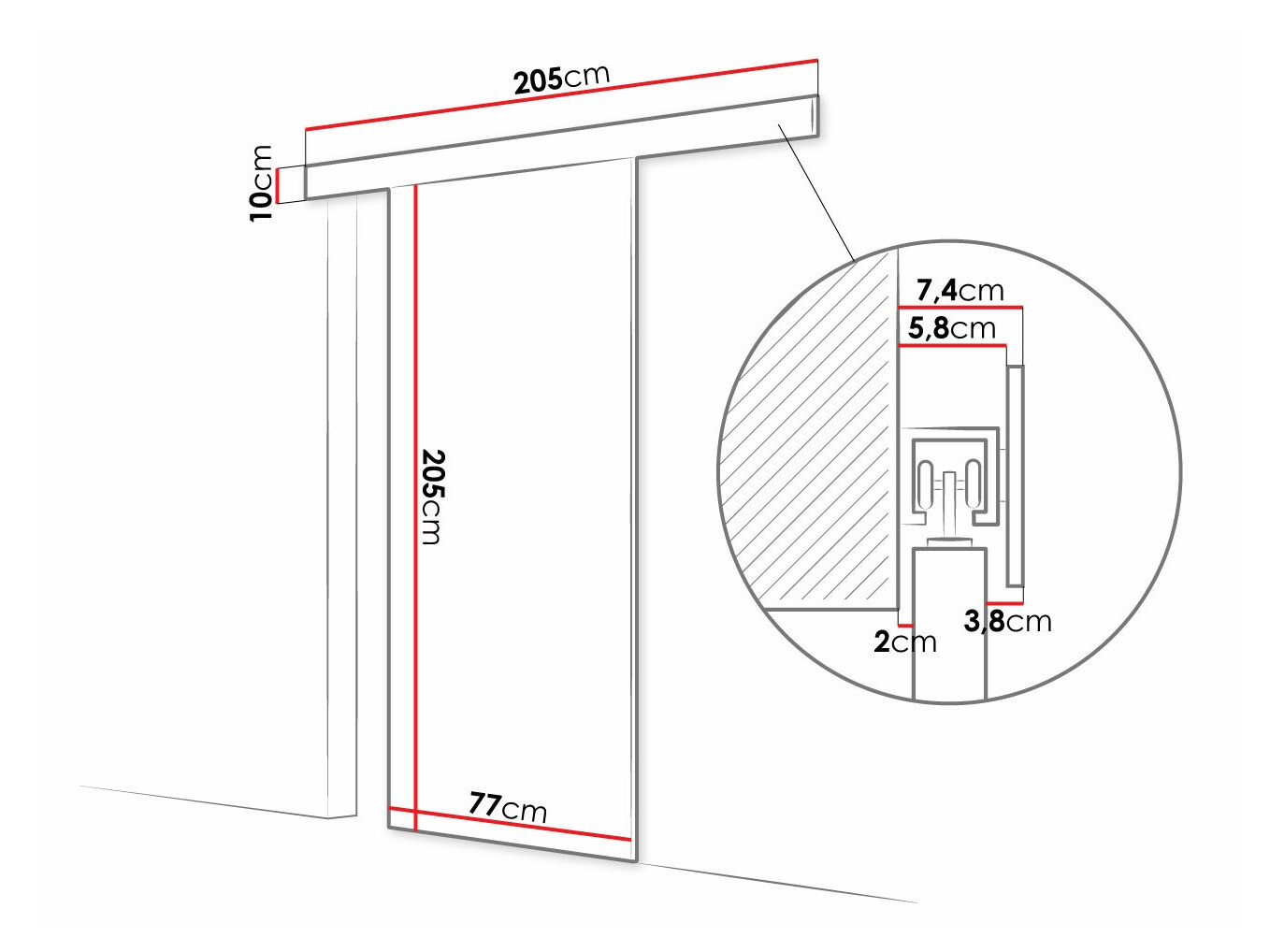Schuifdeur Closico Fundus IV (Sonoma eik)