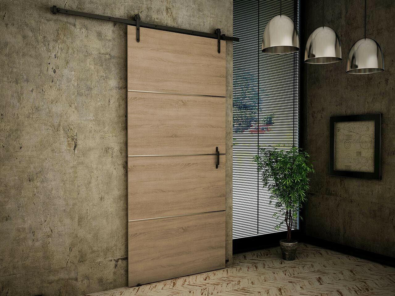 Schuifdeur Dover 154 (Sonoma eik)