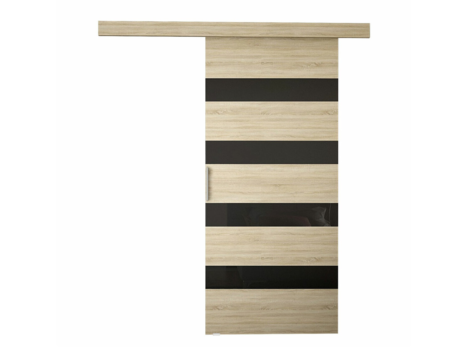 Schuifdeuren Closico 179 (Sonoma eik + Zwart)