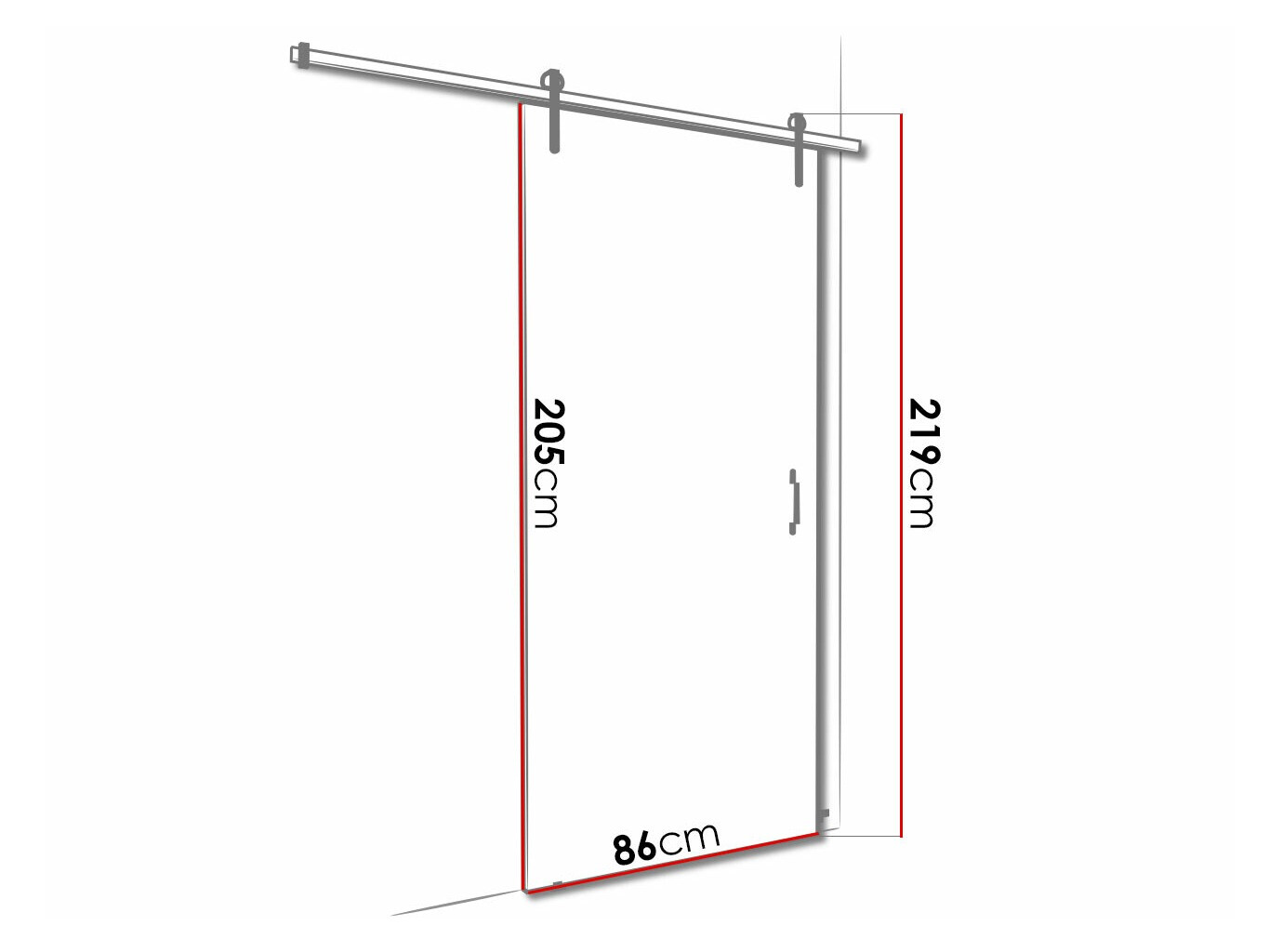Schuifdeuren Dover 156 (Antraciet + Zwart)