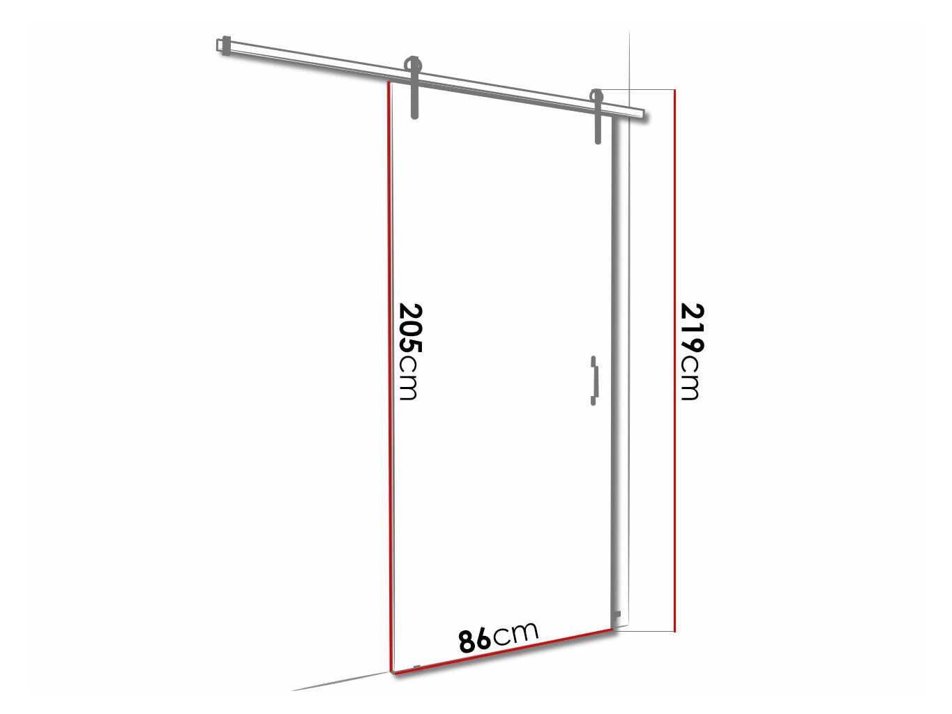 Schuifdeuren Dover 156 (Sonoma eik + Zwart)