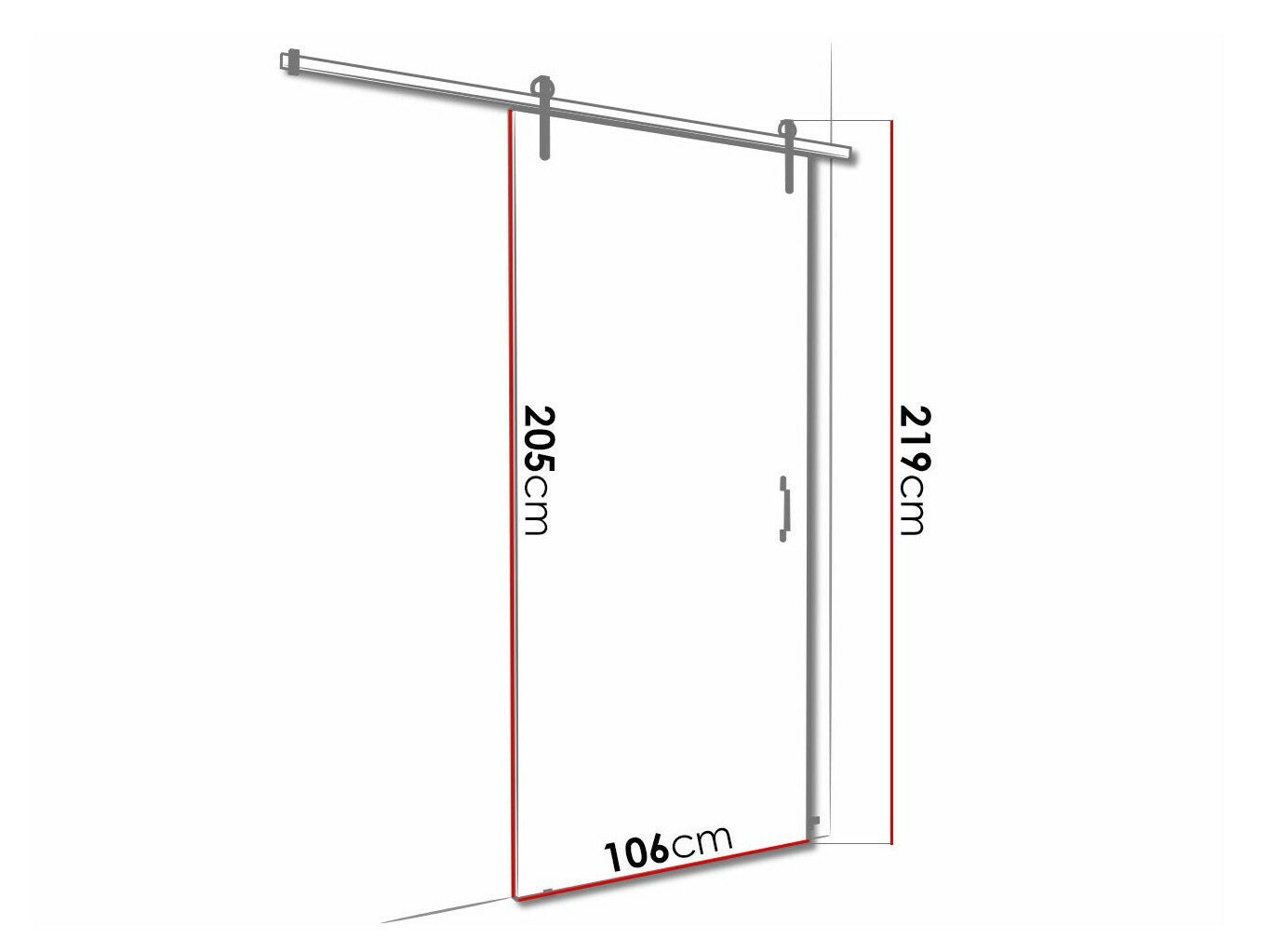 Schuifdeur Dover 161 (Antraciet + Zwart)
