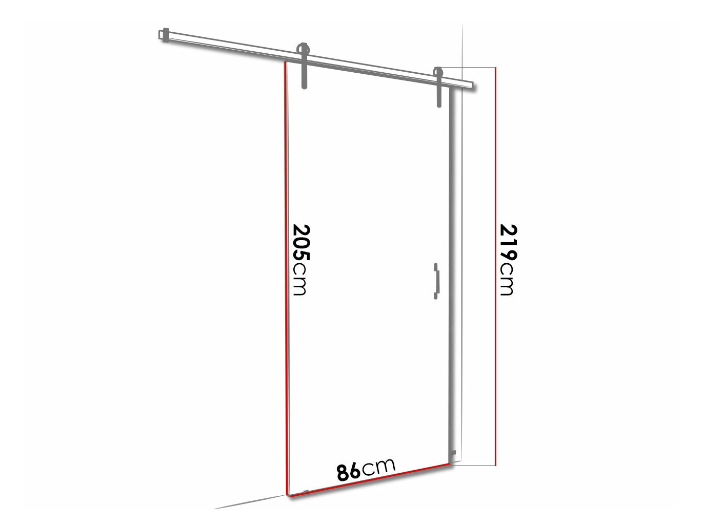 Schuifdeuren Dover 159 (Wit + Zwart)